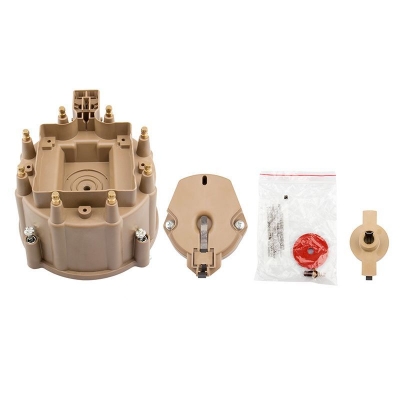 Tan OEM Replacement HEI Distributor Cap and Rotor Kit for 1974 to 1989 GM V8s